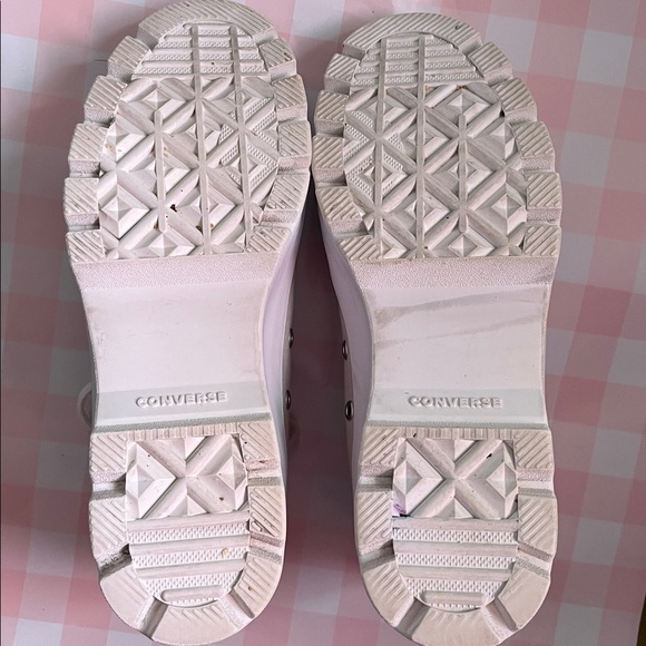 Converse Women's Beige High-Top Sneakers - Picture 10 of 12